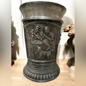 Antique jansteen Style Pewter Dutch shot glass